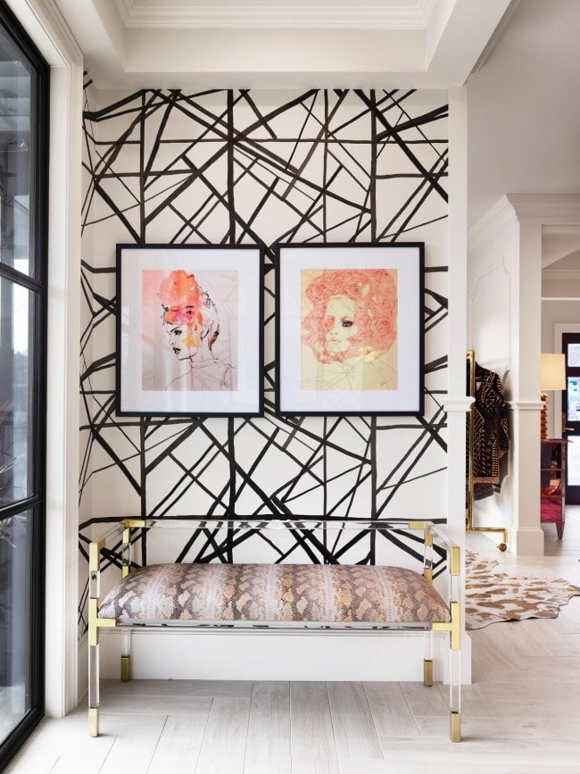 Papier peint abstrait à l'intérieur