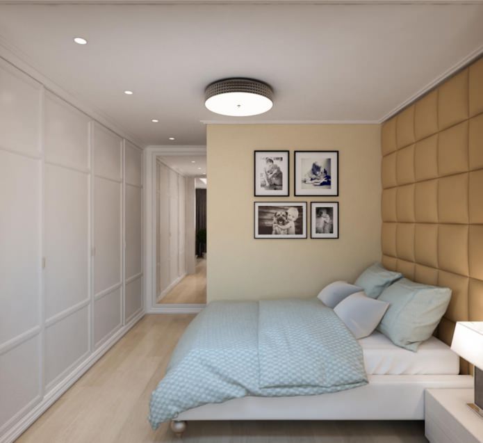 Chambre dans un appartement d'une pièce de 50 m²
