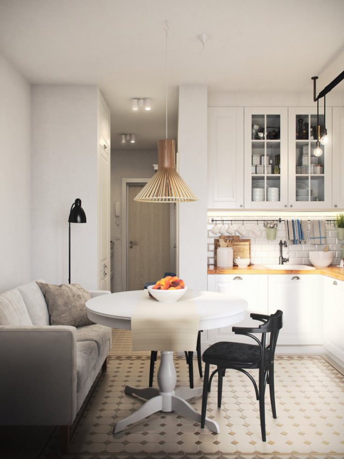 cuisine dans un appartement d'une pièce