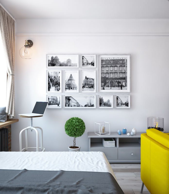 Aménagement d'un appartement d'une pièce pivotant