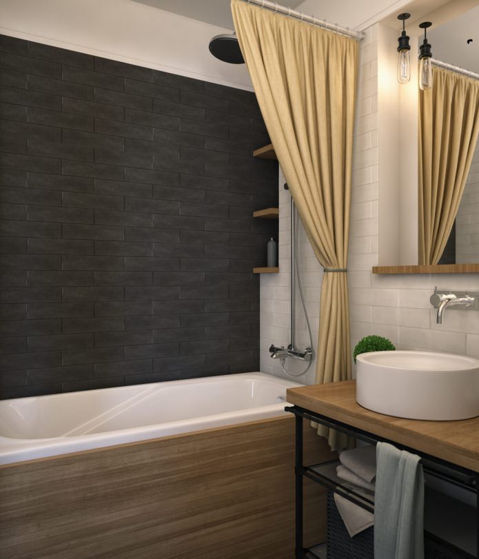 Aménagement de salle de bain dans un appartement d'une pièce - swing