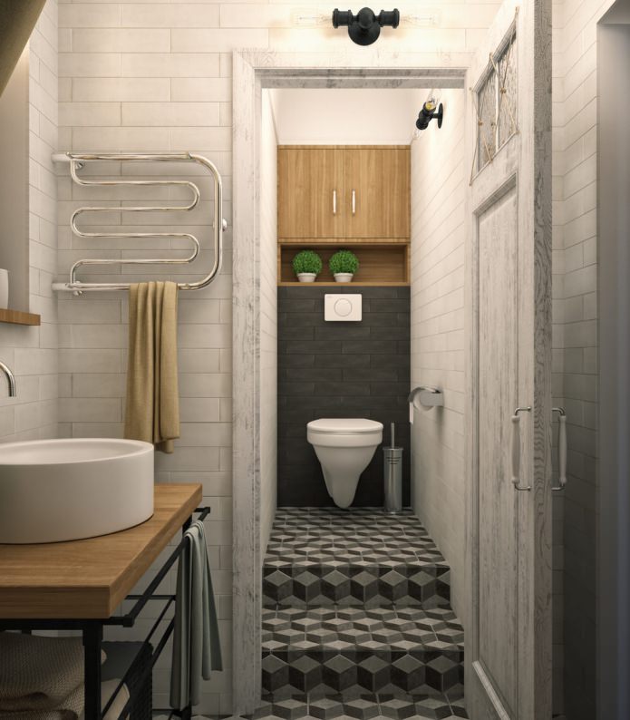 Aménagement de salle de bain dans un appartement d'une pièce - swing