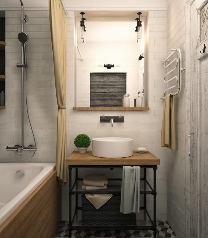 Aménagement de salle de bain dans un appartement d'une pièce - swing