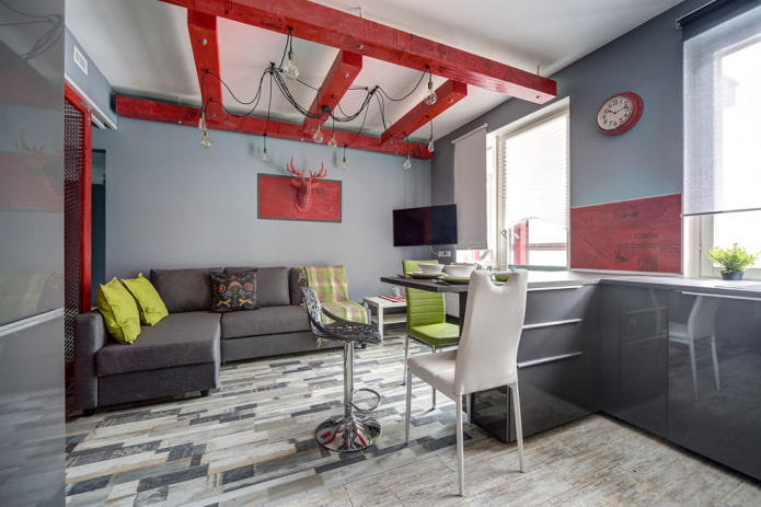 Toile tendue avec poutres