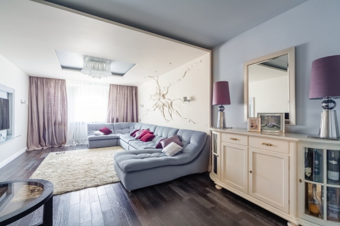 plafond se transformant en mur à l'intérieur