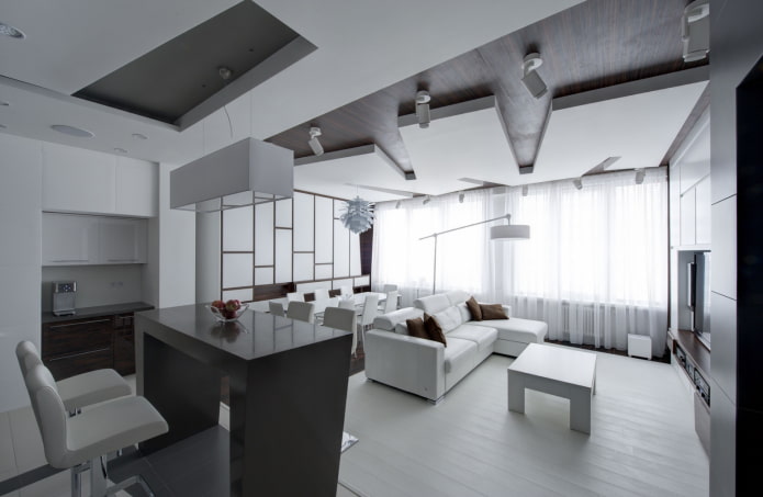 conception de plafond dans un style high-tech