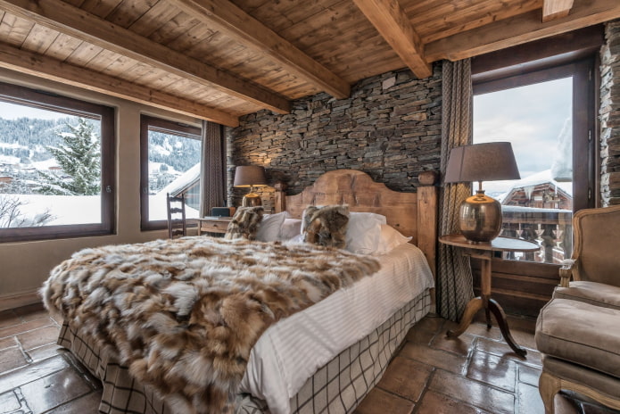 plafond design style chalet