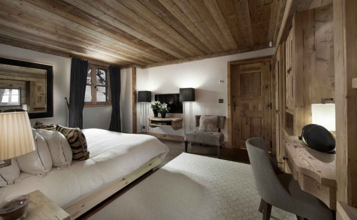 plafond design style chalet