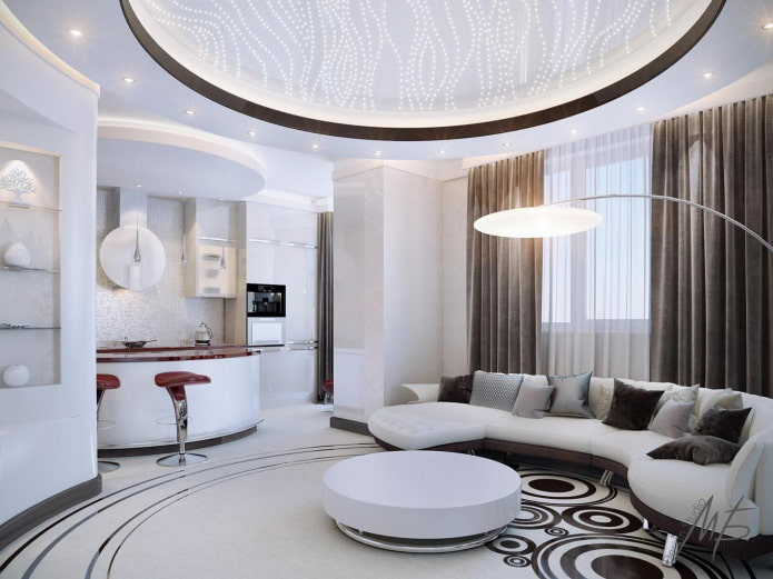 plafond aux coins arrondis