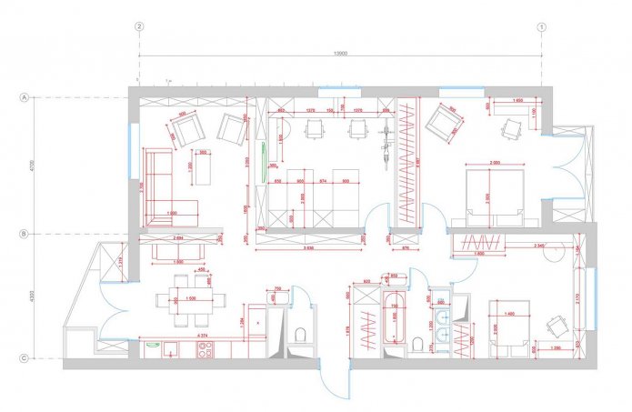 Agencement d'un appartement de 4 pièces