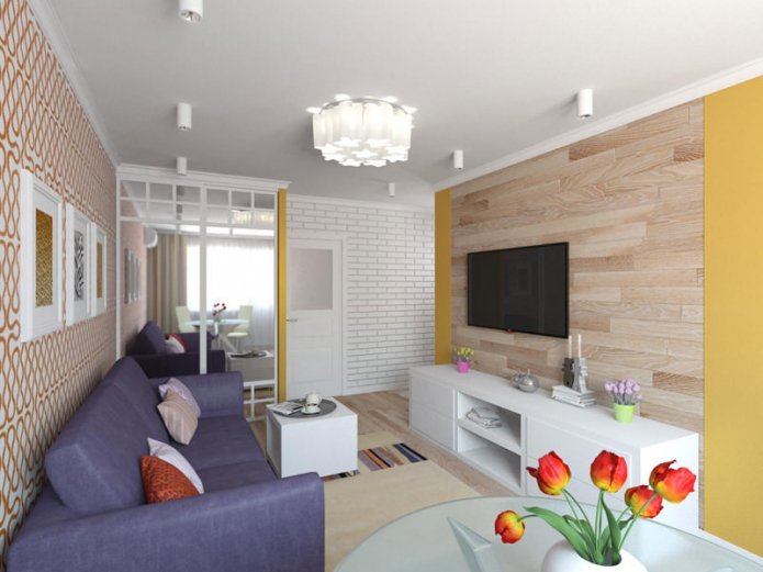 projet d'une Khrouchtchevka deux pièces de 44 m².