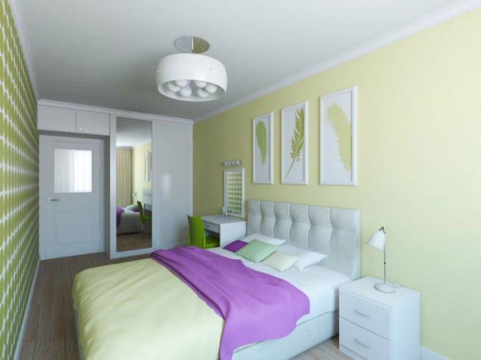 chambre dans un Khrouchtchevka de deux pièces de 44 m².