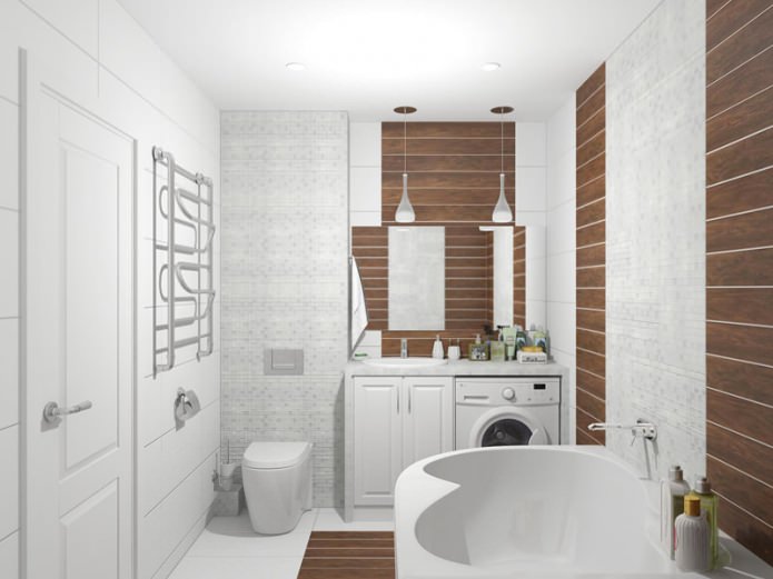 salle de bain dans un Khrouchtchevka de deux pièces 44 m².