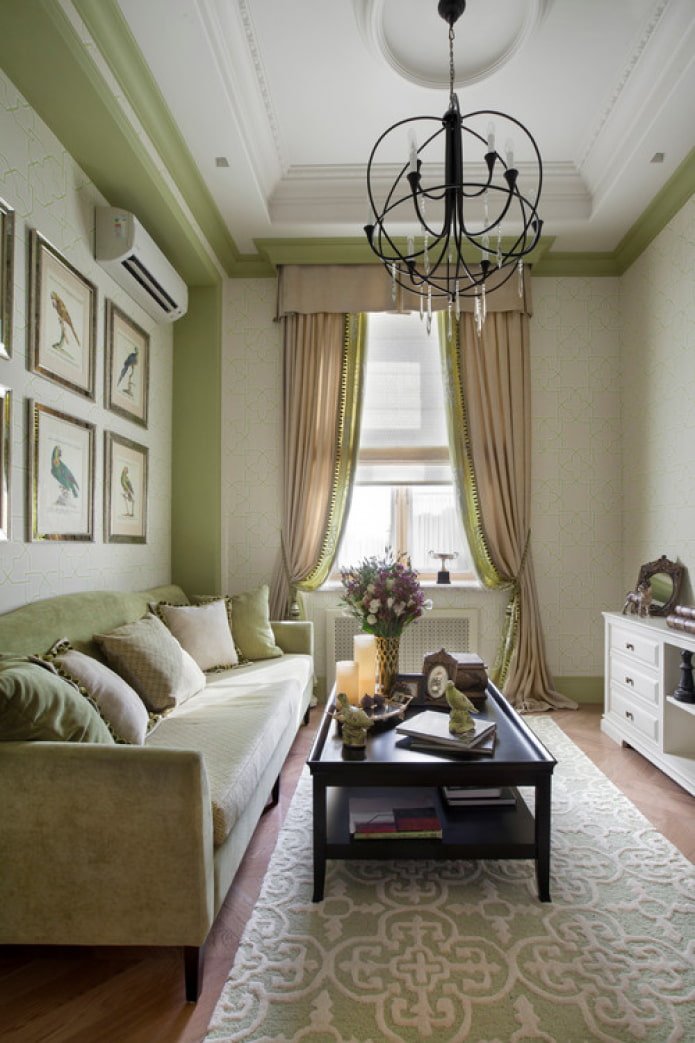 Intérieur classique vert