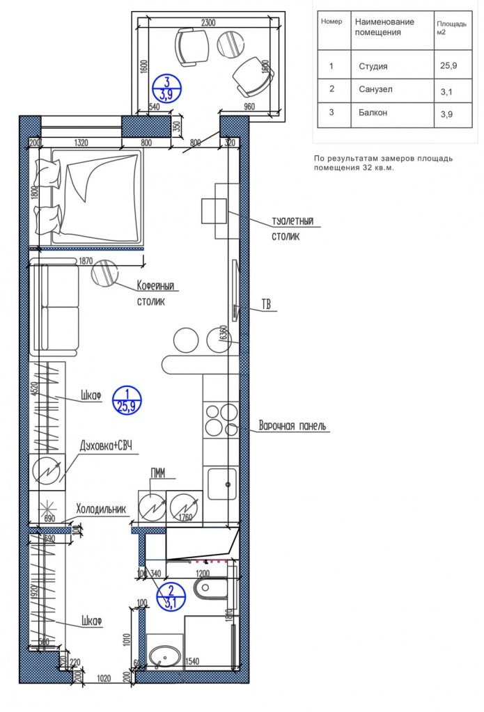 Aménagement studio de 29 m² avec cloison décorative