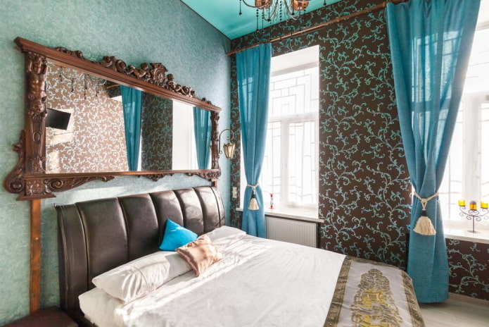 rideaux décorés avec des pinces