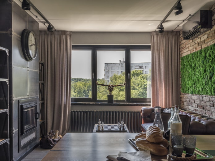 Rideaux de style loft