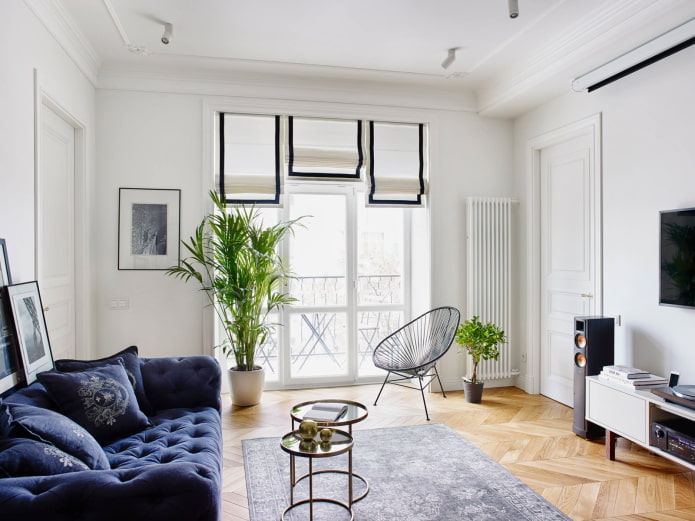 Rideaux romains à l'intérieur