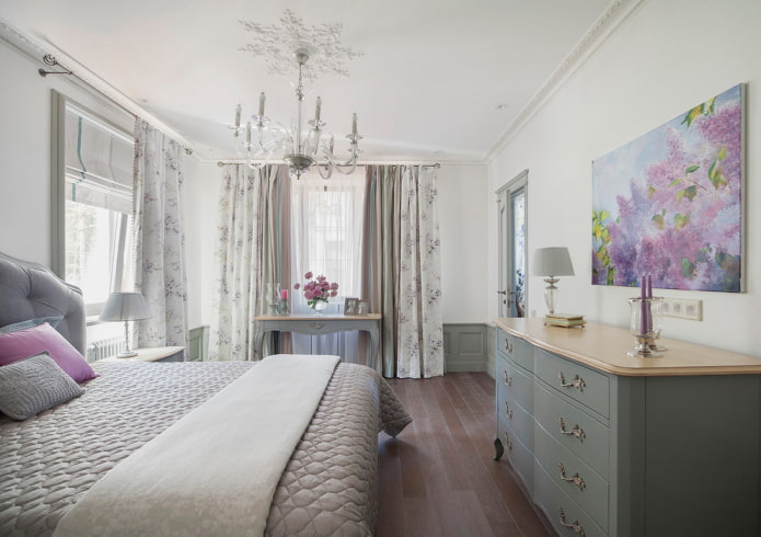 Intérieur d'une chambre de style provençal