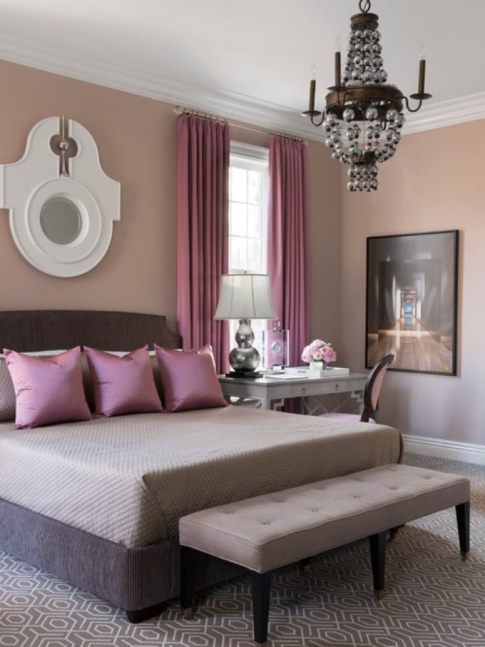 chambre dans les tons roses