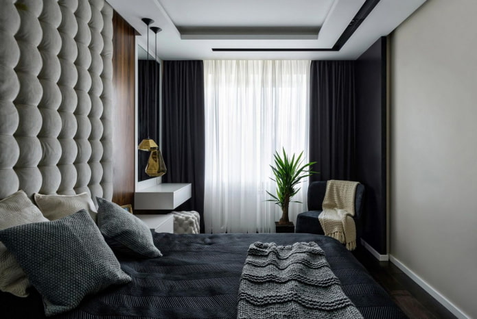 textiles foncés pour la chambre