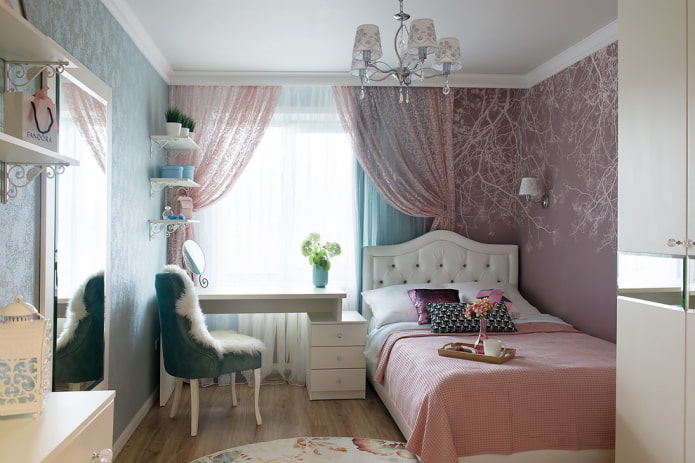 Chambre de 9 mètres carrés pour une fille