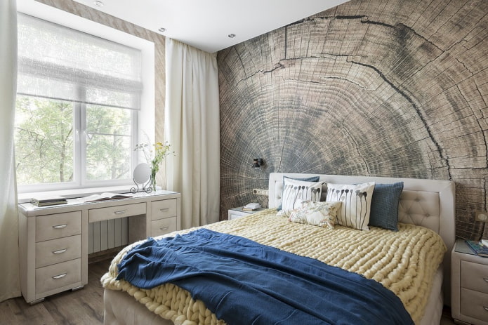 Chambre de 9 mètres carrés dans un style moderne