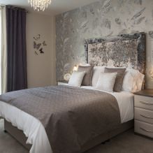 Décoration de chambre avec papier peint gris : 70 meilleures photos d'intérieur-2