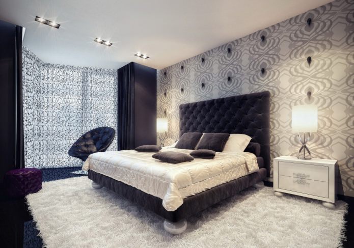 Magnifique papier peint sur le mur de la chambre