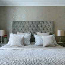 Décoration de chambre avec papier peint gris : 70 meilleures photos de l'intérieur-17