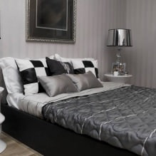 Décoration de chambre avec papier peint gris : 70 meilleures photos d'intérieur-14