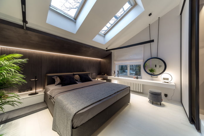 chambre avec coin bureau