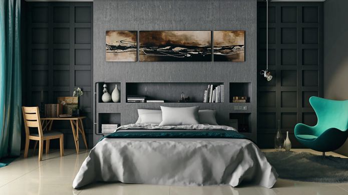 intérieur de chambre grise
