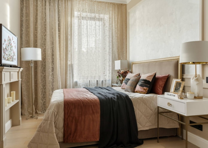 chambre dans les tons beiges