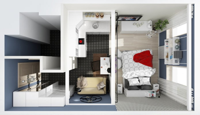 Plans d'appartement 22 m²