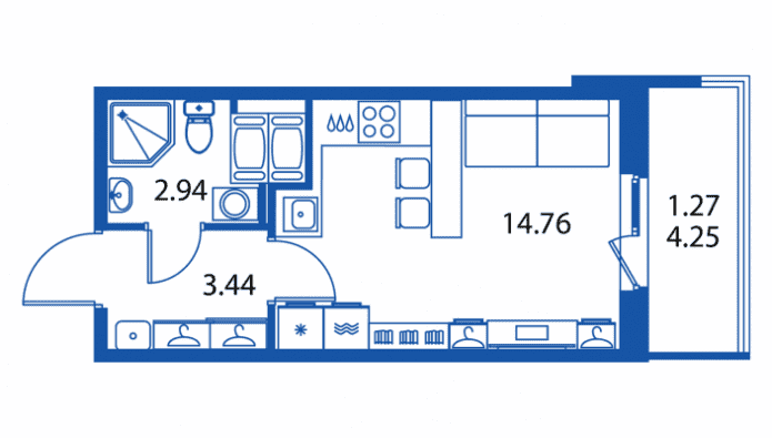 Plans d'appartement 22 m²