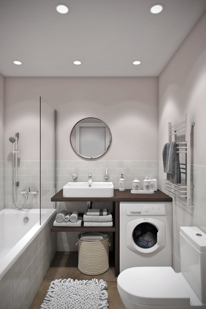 Salle de bain à l'intérieur d'un studio