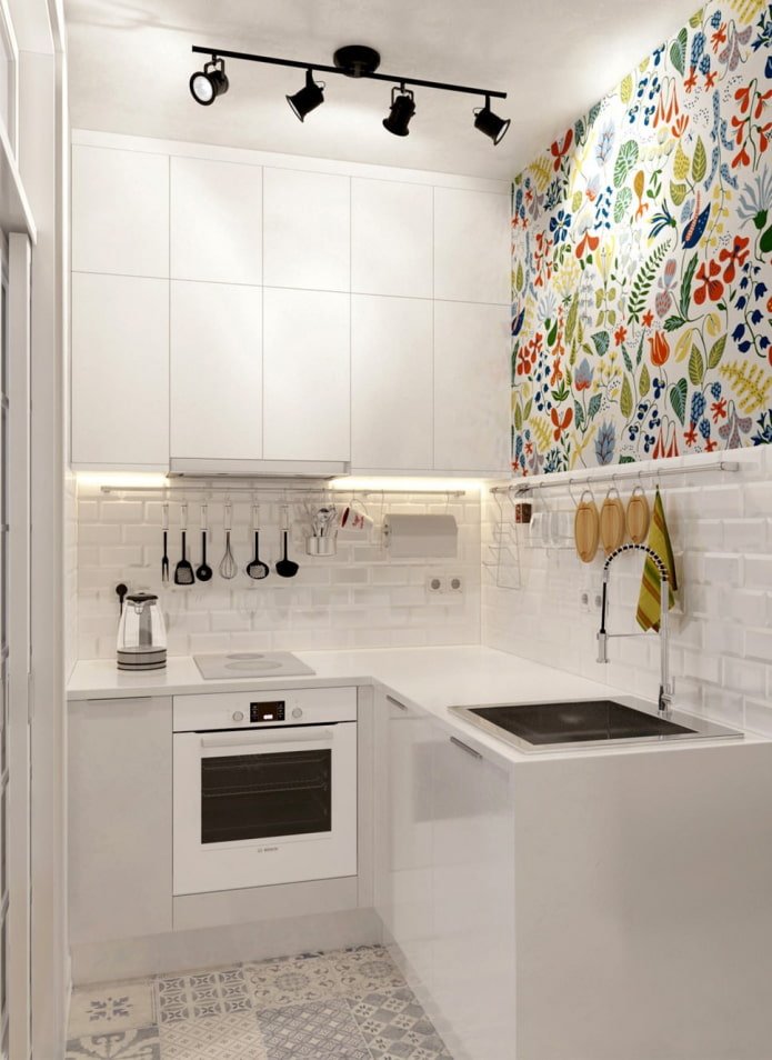 Espace cuisine à l'intérieur d'un studio
