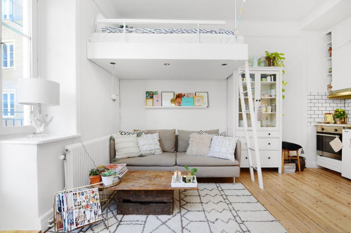 Espace nuit à l'intérieur d'un studio