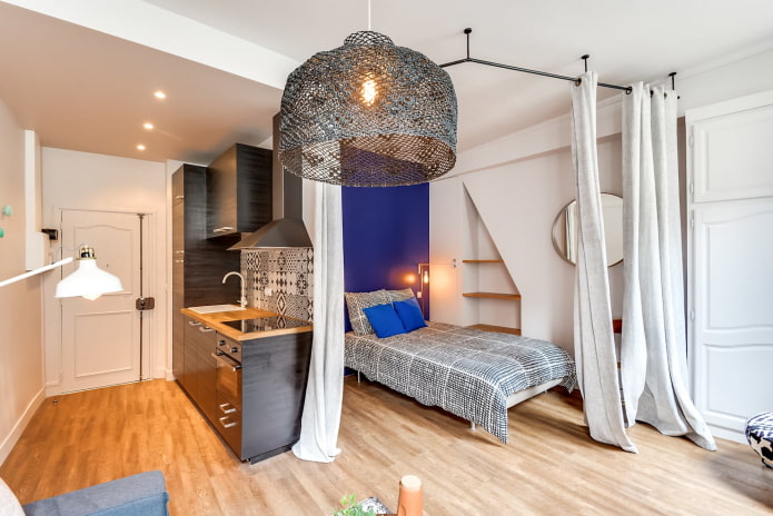 Espace nuit à l'intérieur d'un studio