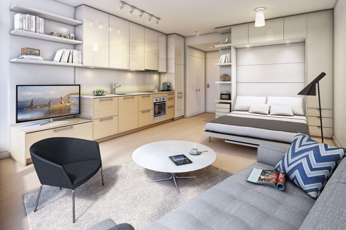 Aménagement intérieur d'un studio