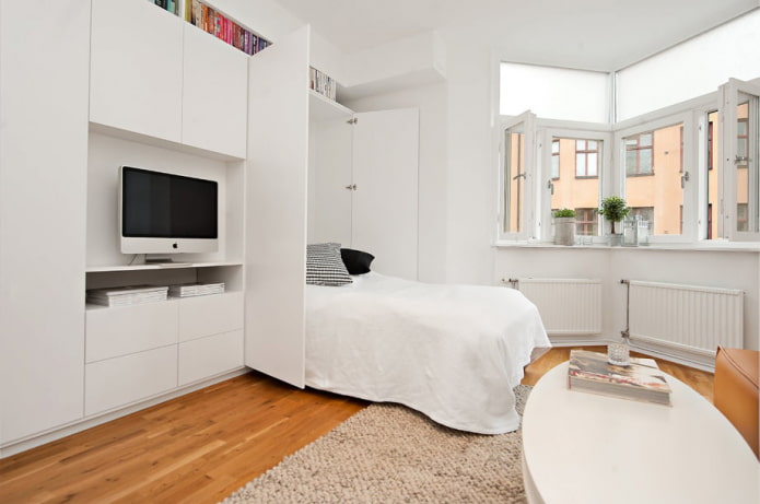Espace nuit à l'intérieur d'un studio