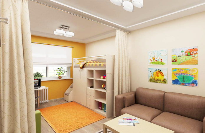 Coin enfants à l'intérieur d'un studio