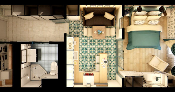 Aménagement d'un studio de 25 m².