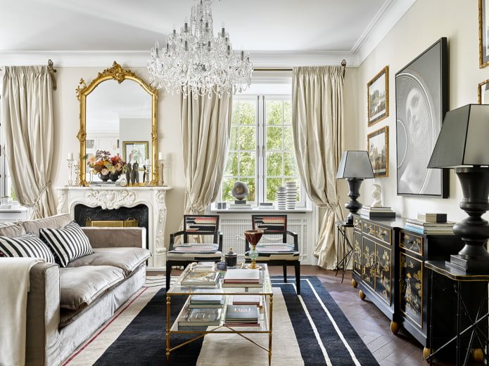 Style classique dans un appartement de trois pièces