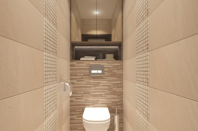 meubles dans les toilettes d'un appartement Khrouchtchev