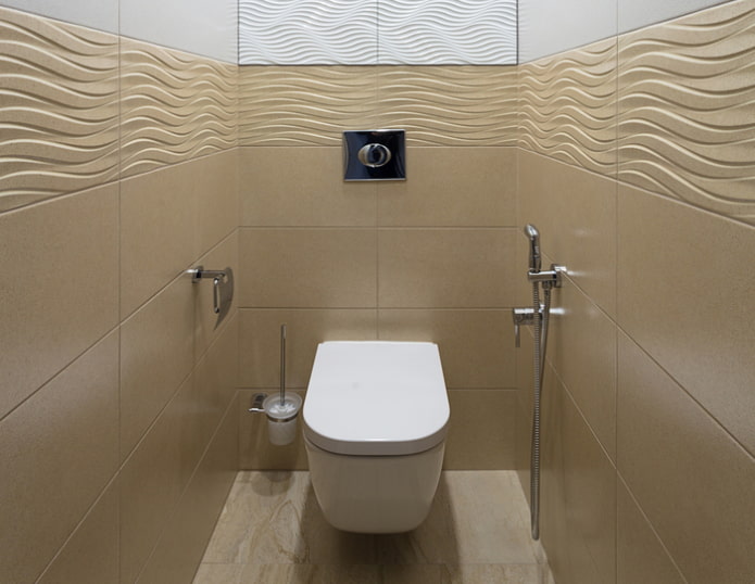 une variante de finition d'une salle de bain moderne