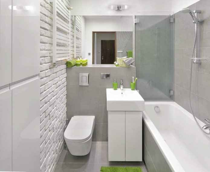 Exemple de finition de salle de bain claire