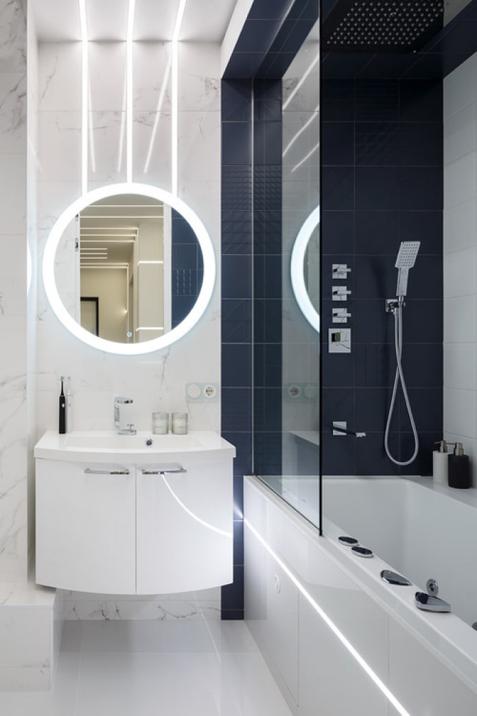 Miroir avec rétroéclairage