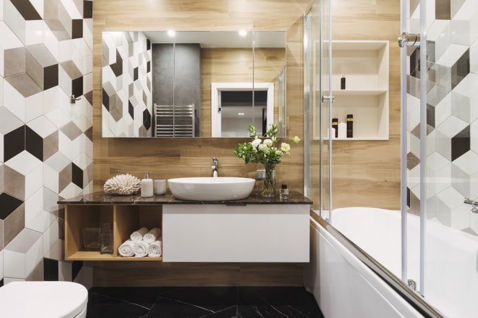 agencement d'une salle de bain combinée